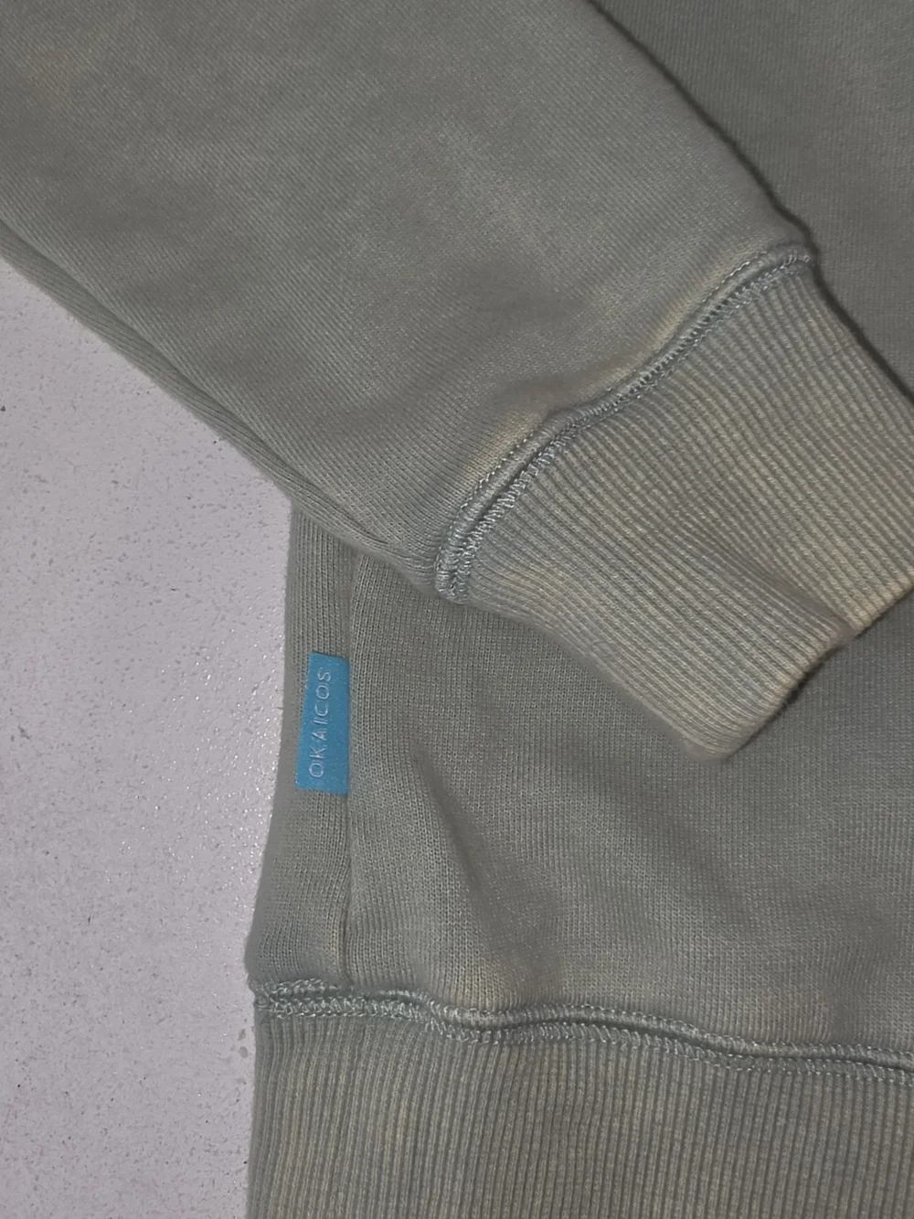 Mint Crewneck Sweatshirt with Orange 